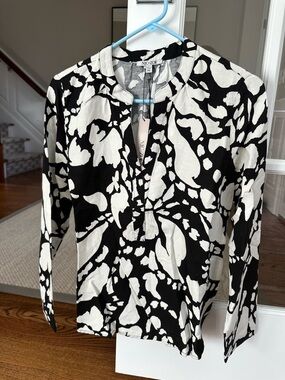 NWT NIC + ZOE Petite evening petal woven shirt